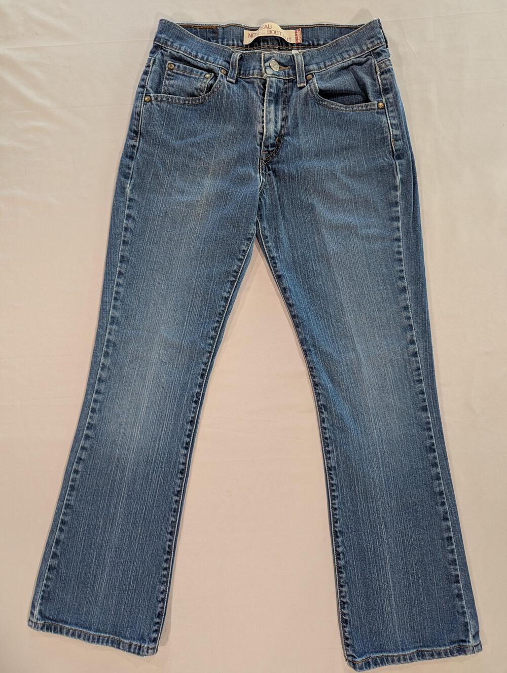 Levi's Jeans Womens 4S 28x29 Blue Med Wash Nouveau Bootcut Stretch Denim Casual